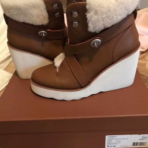 Coach Shoes - Coach leather boots 8.5